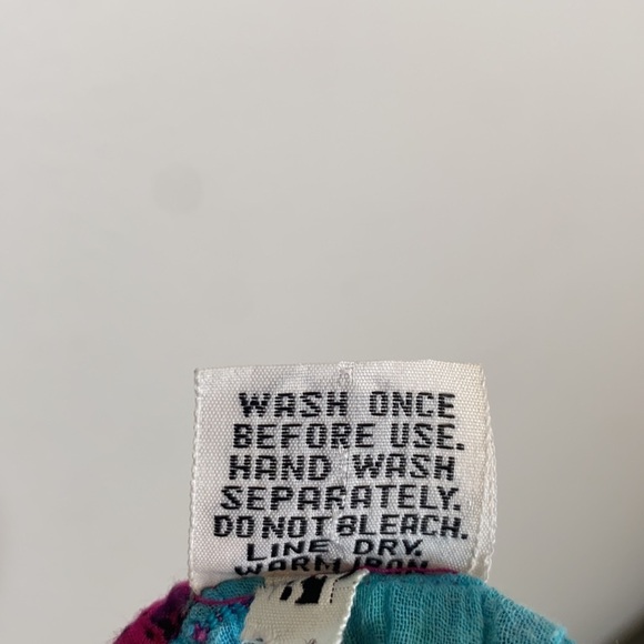 Blue Cabana Women's Blue & Pink Vintage Maxi Skirt Cotton Lined size Medium - Picture 8 of 8